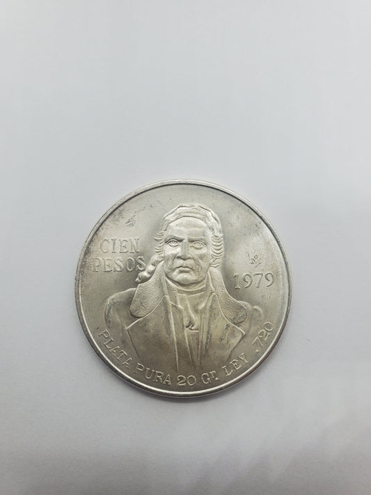 1979 Mexico Cien Pesos Silver Coin